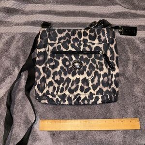 Coach Crossbody Nylon Leopard Print Bag